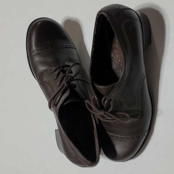 WHITE MOUNTAIN CASUAL CLASSIC DARK ACADEMIA LACE UP BROWN LEATHER LOAFERS 10W - Picture 12 of 13